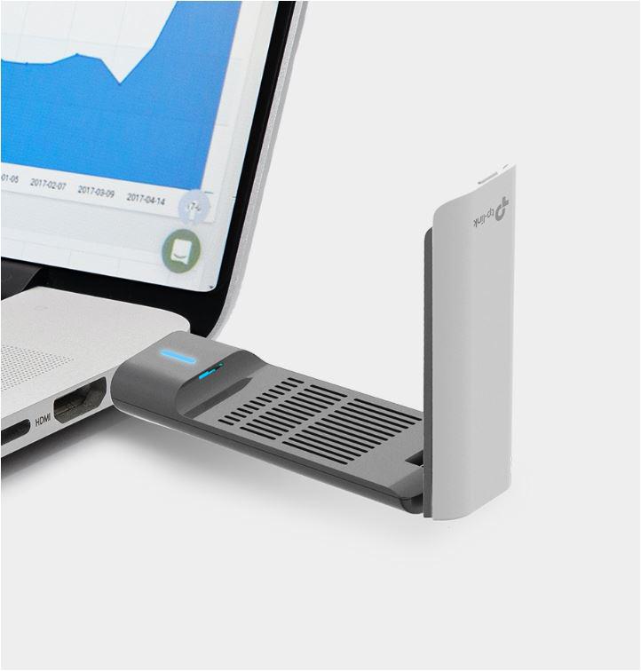 ADAPTOR RETEA TP-LINK AX1800, extern wireless 2.4 GHz | 5 GHz, USB 3.0, port, 1800 Mbps, antena externa x 2, "Archer TX20UH" (include timbru verde 0.18 lei)