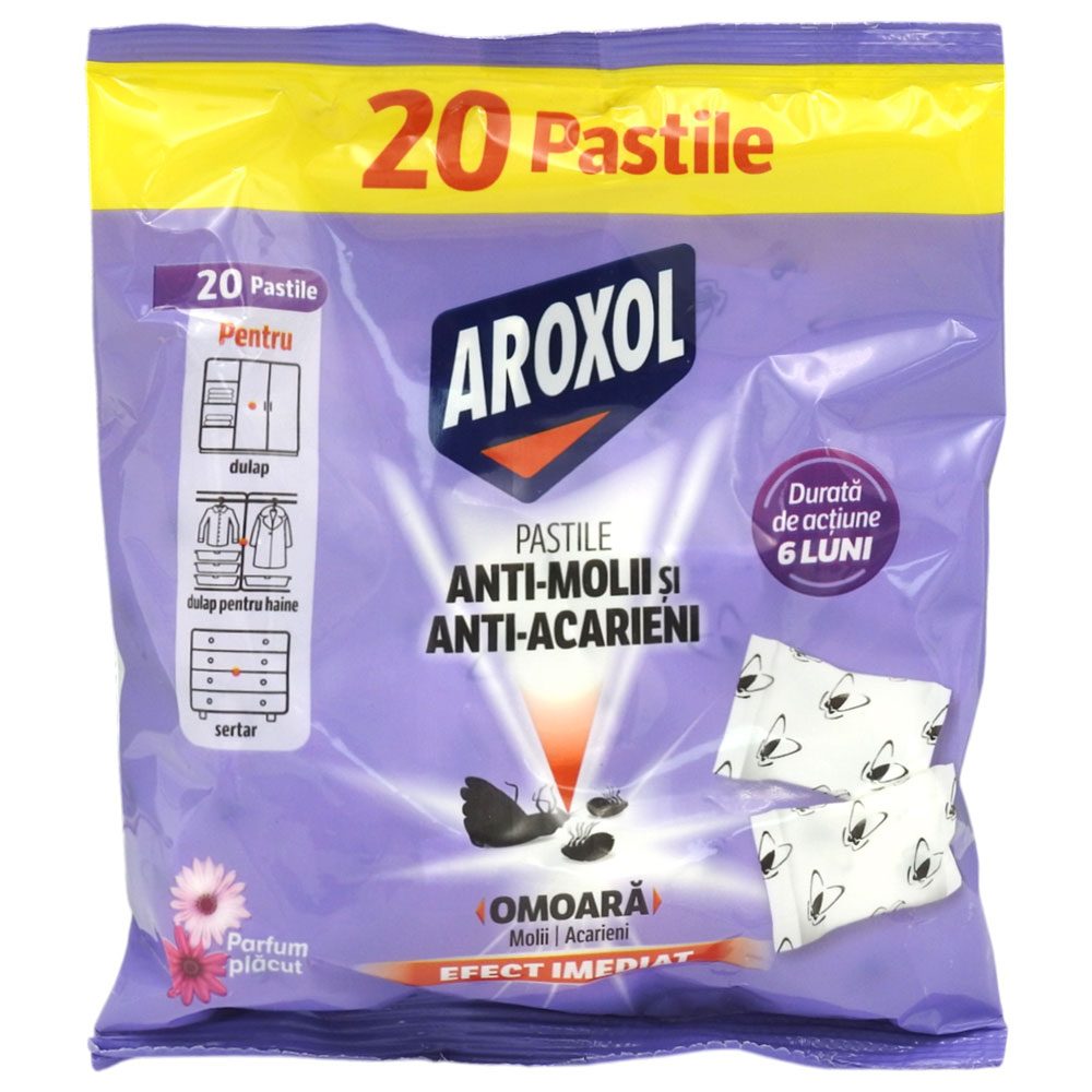 Aroxol Antimolii Pastile Antiacarieni 20 buc
