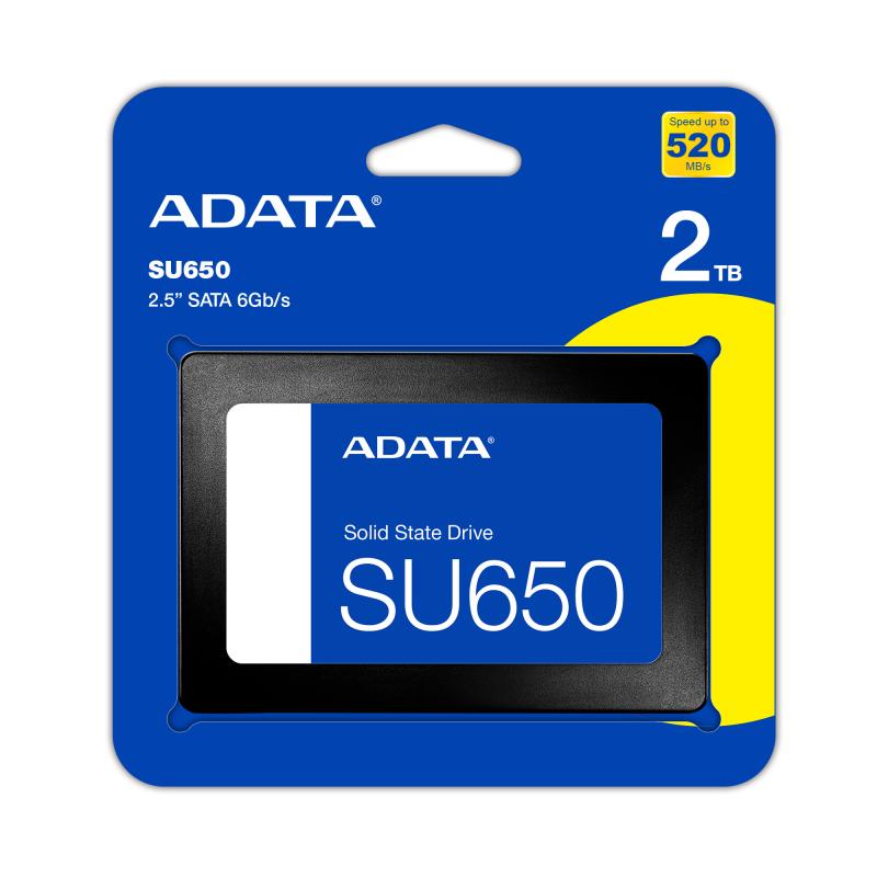 SSD Adata SU650, 2TB, 2.5 inch, S-ATA 3, 3D TLC Nand, R/W: 520/450 MB/s, 
