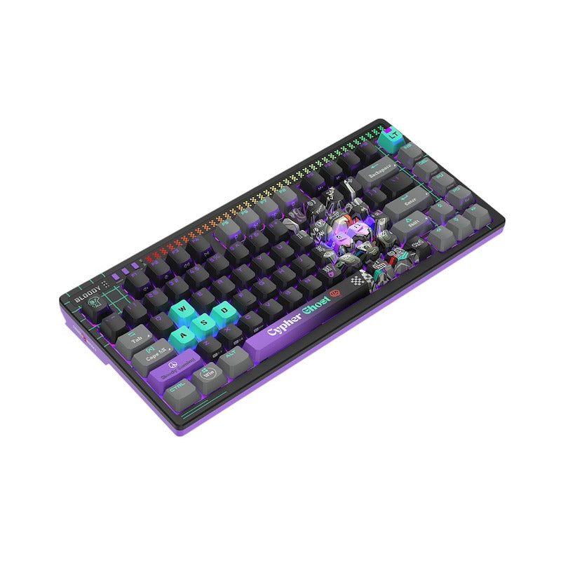 Tastatura gaming Bloody "AT75" Alpha Optical Switch Mechanical Keyboard USB Cypher Ghost, US Layout "AT75 Cypher Ghost" 4711421 001830