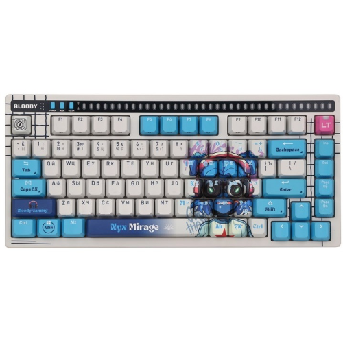 Tastatura gaming Bloody "AT75" Alpha Optical Switch Mechanical Keyboard USB Nyx Mirage, US Layout "AT75 Nyx Mirage" 4711421 002158