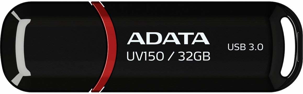 MEMORIE USB 3.2 ADATA 32 GB, cu capac, carcasa plastic, negru, "AUV150-32G-RBK"
