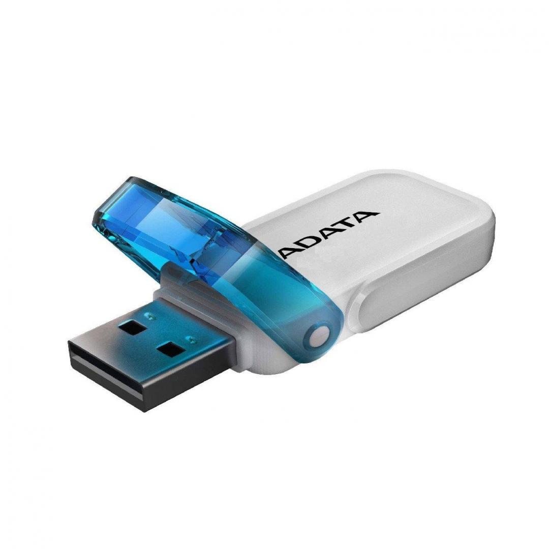 MEMORIE USB 2.0 ADATA 32 GB, cu capac, carcasa plastic, alb, "AUV240-32G-RWH"