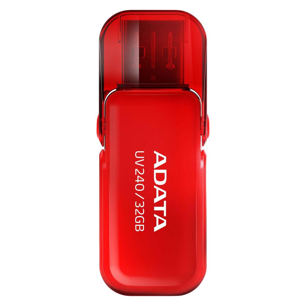 MEMORIE USB 2.0 ADATA 64GB, carcasa plastic, rosu, "AUV240-64G-RRD"