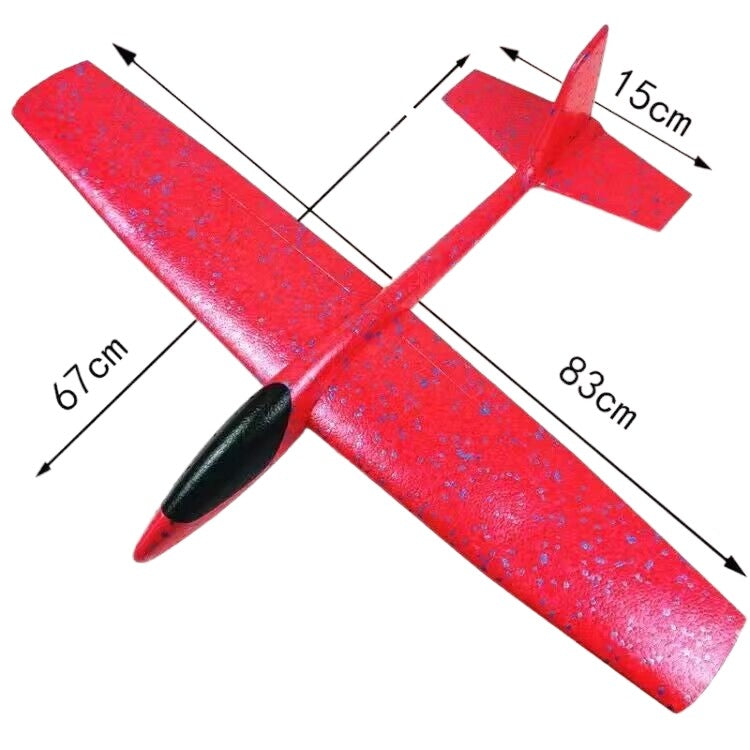 Avion Planor, din Polistiren, Lungime 84 cm, Jucarie Recreativa, Cascadorii, Rosu