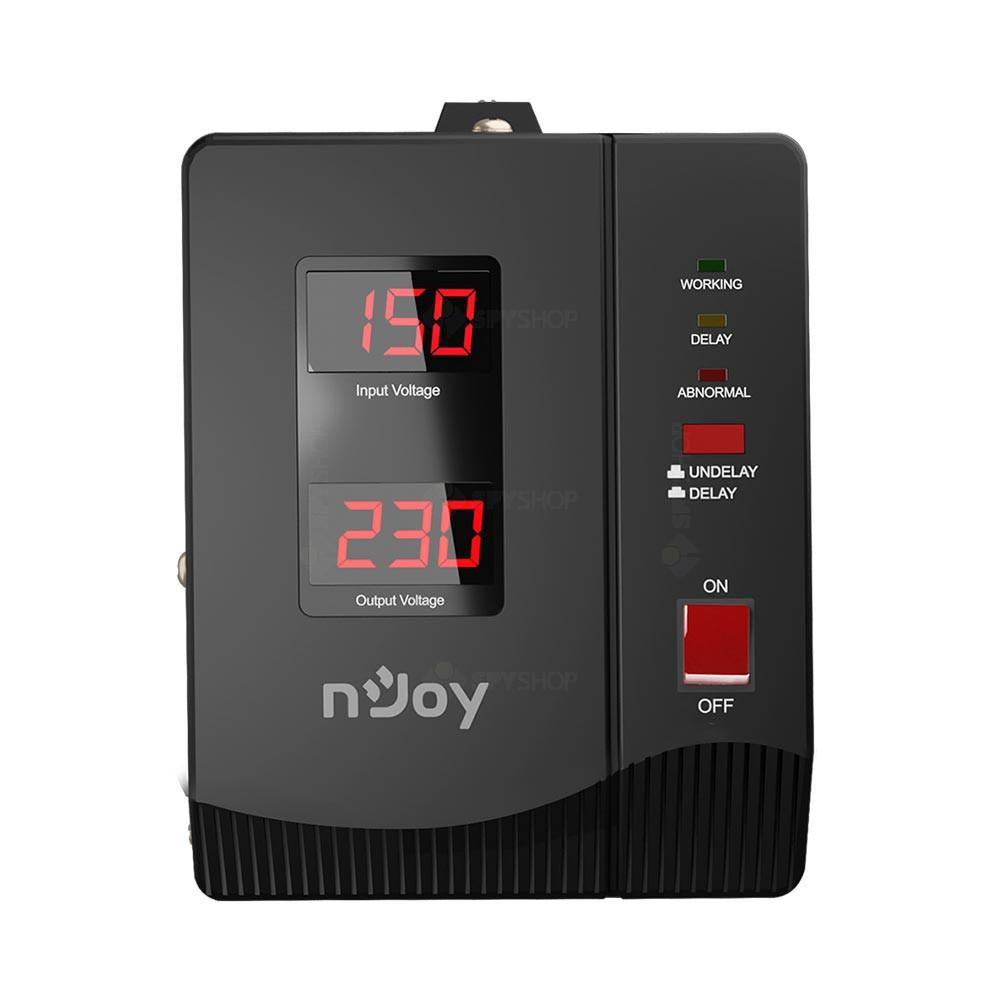 nJoy | AVRL-20002AL-CS01B | Alvis 2000 | Stabilizator de tensiune | 2000 VA | 1200W | Tower | Nr iesiri 2 Schuko | Intrare Schuko | Display digital "AVRL-20002AL-CS01B"