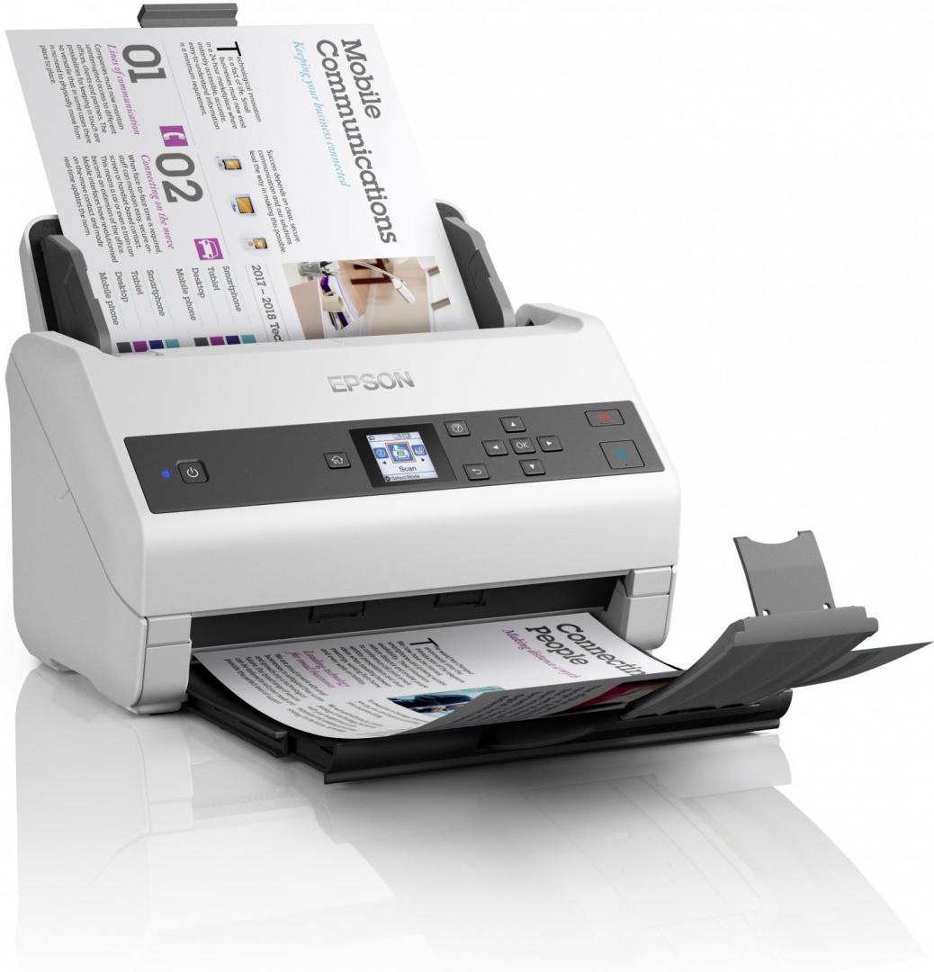 Scanner Desktop Epson DS-870, A3, Viteza de scanare duplex: 65ppm|130ipm, Optiuni: , Conectivitate:USB, Scanare ambele fete:Da, ADF:100coli, (Timbru Verde11Lei) "B11B250401"(RAPO)