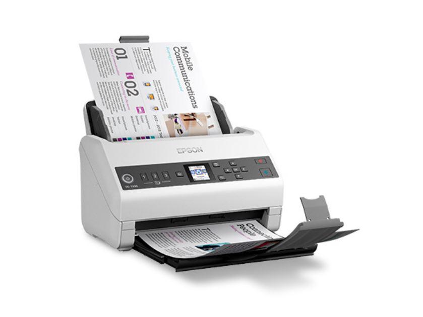 Scanner Portabil EPSON DS-730N, A4, Viteza de scanare duplex: 40ppm/80ipm, Optiuni: , Conectivitate:USB, Scanare ambele fete:Da, ADF:100coli, (Timbru Verde11Lei) "B11B259401"(RAPO)