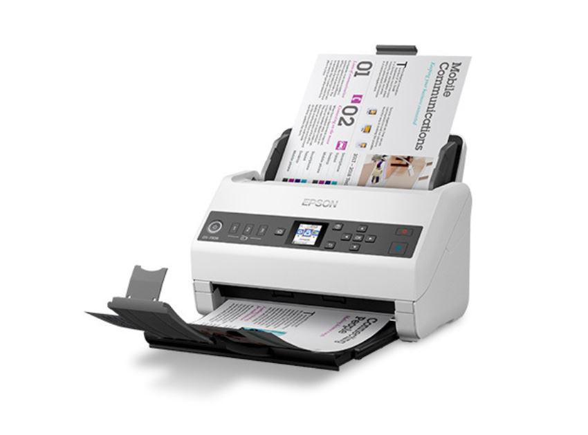 Scanner Portabil EPSON DS-730N, A4, Viteza de scanare duplex: 40ppm/80ipm, Optiuni: , Conectivitate:USB, Scanare ambele fete:Da, ADF:100coli, (Timbru Verde11Lei) "B11B259401"(RAPO)