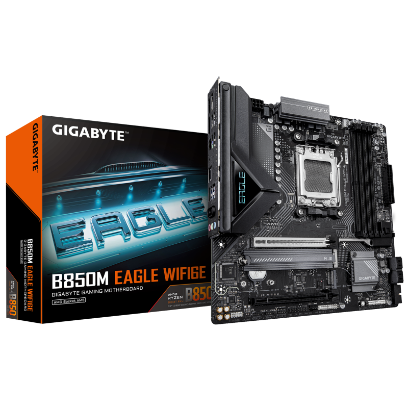 Placa de baza Gigabyte B850M EAGLE WIFI6E, Socket AM5, DDR5, Micro-ATX