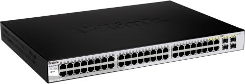 SWITCH D-Link SMART 48 porturi Gigabit + 4 porturi Combo SFP, carcasa metalica, rackabil, "DGS-1210-48" – Switchuri
