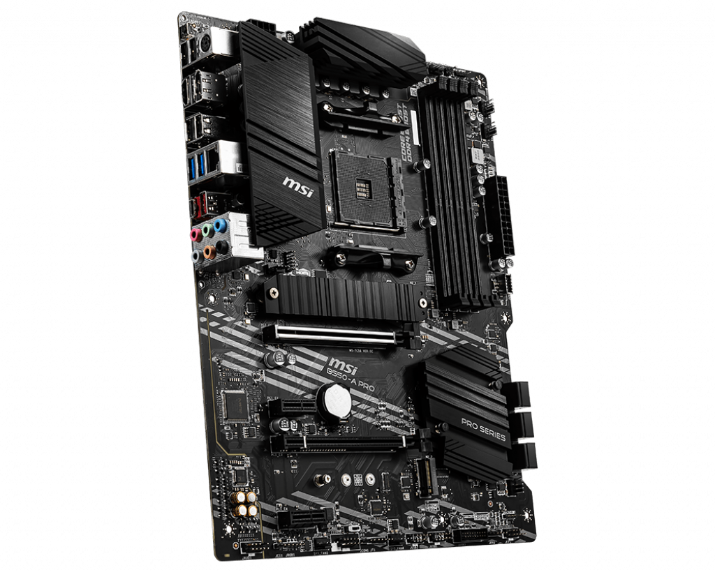 PLACA de BAZA MSI "B550-A PRO", skt AM4, ATX, AMD B550, 4 x DDR4, max. 128 GB, 6 x SATA, 2 x M.2, 7.1, "B550-A PRO"
