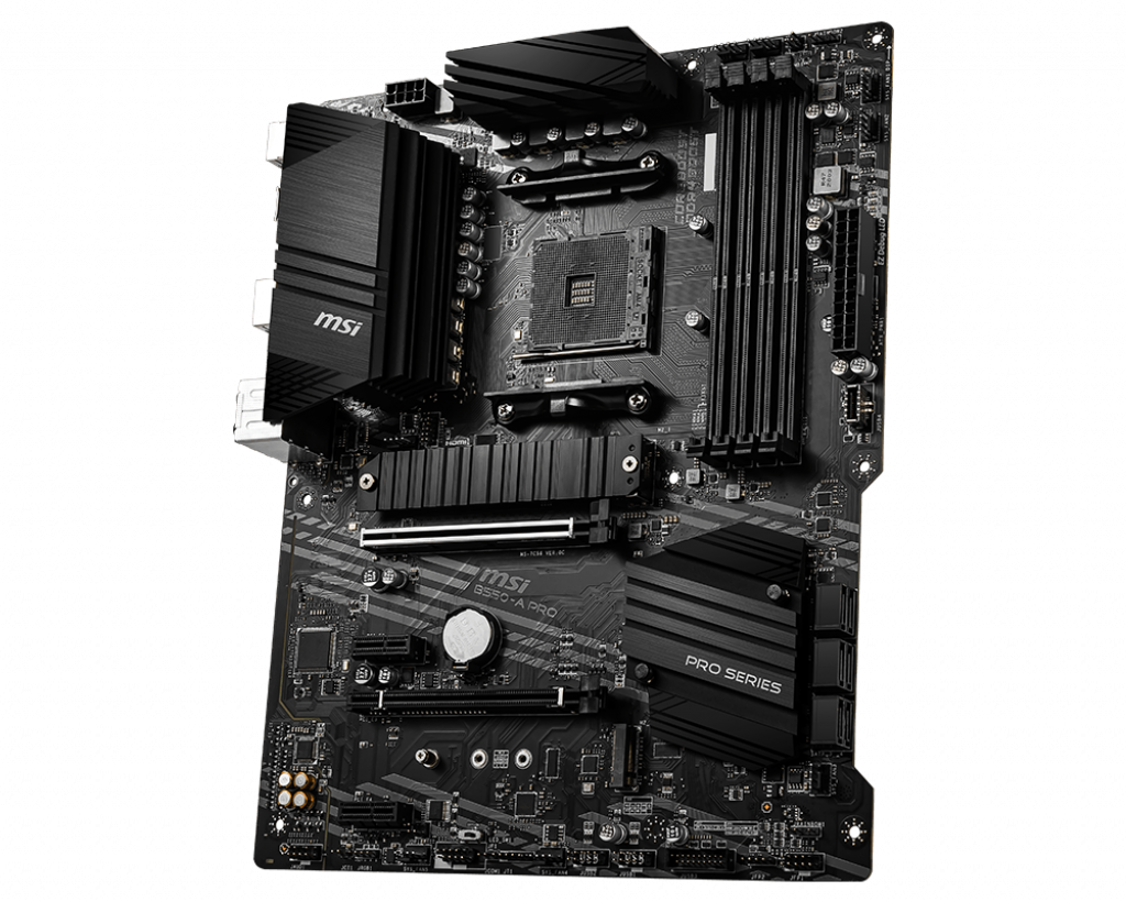 PLACA de BAZA MSI "B550-A PRO", skt AM4, ATX, AMD B550, 4 x DDR4, max. 128 GB, 6 x SATA, 2 x M.2, 7.1, "B550-A PRO"