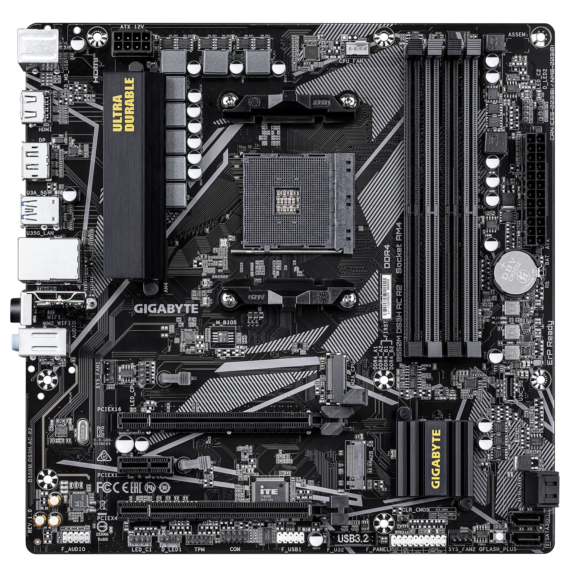 MB GIGABYTE B550M DS3H AC R2 AM4 "B550M DS3H AC R2"