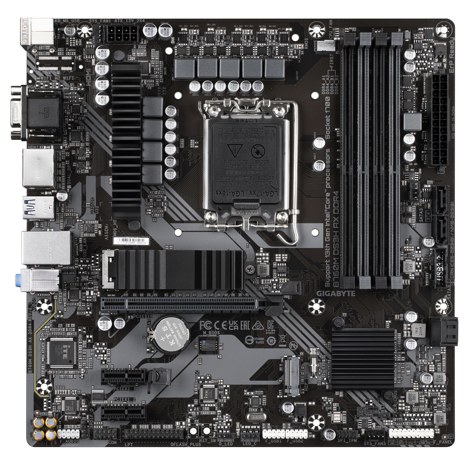 Placa de baza GIGABYTE B760M DS3H DDR4 "B760M DS3H DDR4"