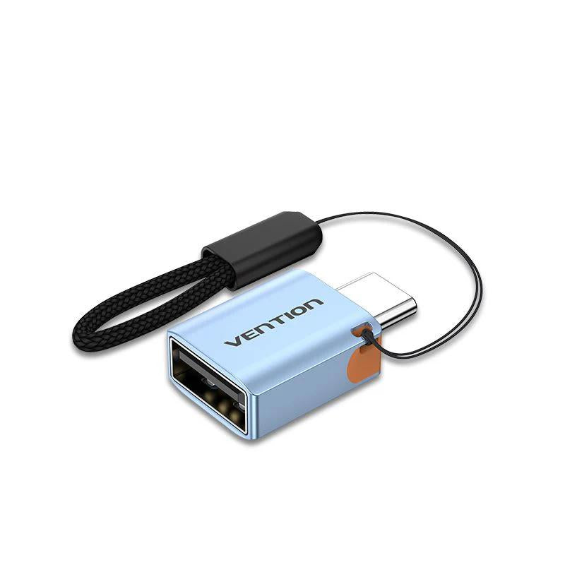 Adaptor USB Vention, OTG, USB-C (T) la USB 3.1 (M), 10Gbps, PVC, albastru, 
