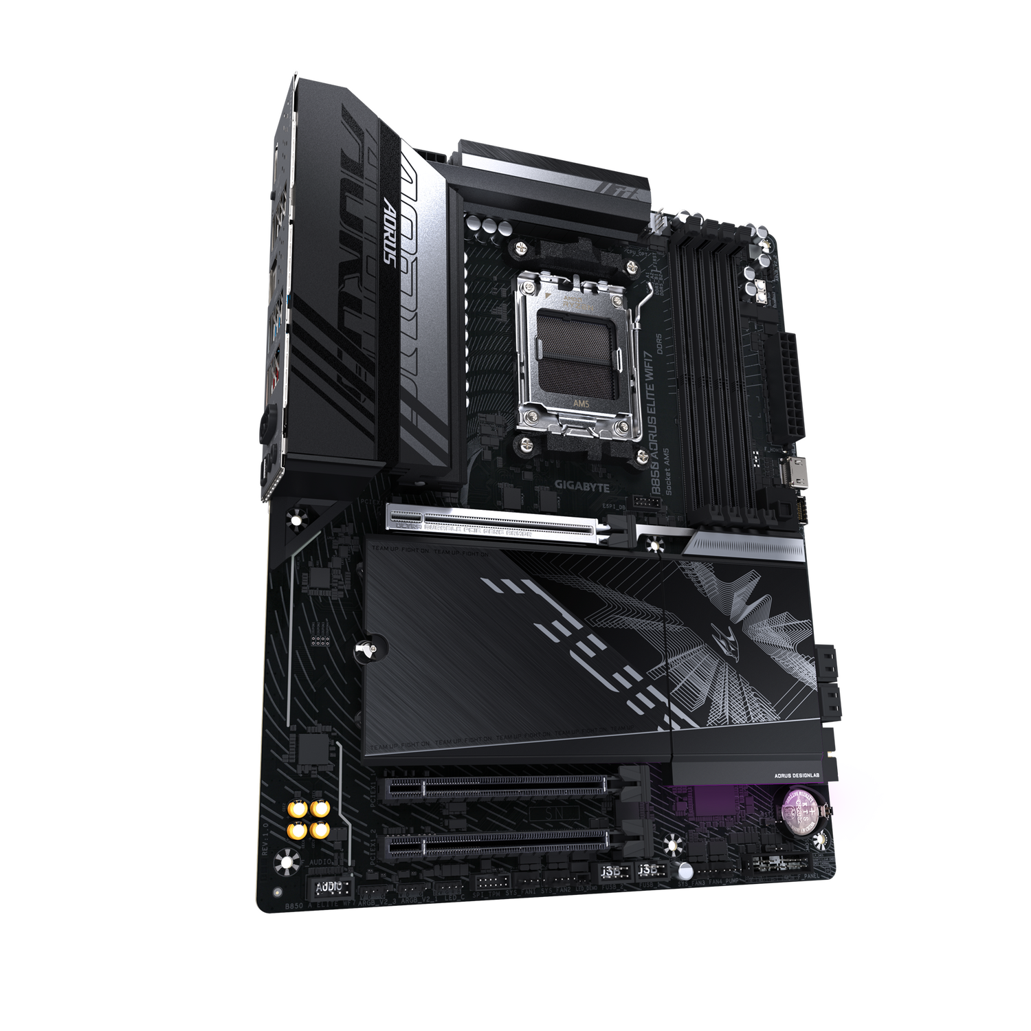 Placa de baza GIGABYTE B850 AORUS ELITE WIFI7, AM5, DDR5, Wi-Fi, BT, ATX, Negru "B850 A ELITE WF7"