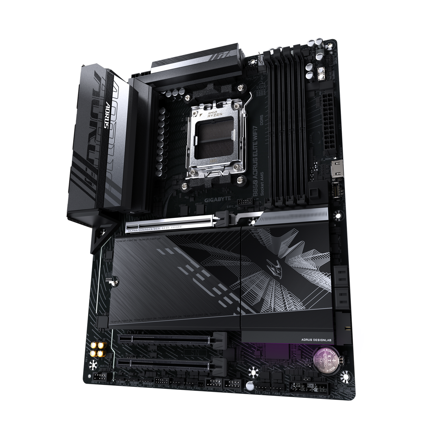 Placa de baza GIGABYTE B850 AORUS ELITE WIFI7, AM5, DDR5, Wi-Fi, BT, ATX, Negru "B850 A ELITE WF7"