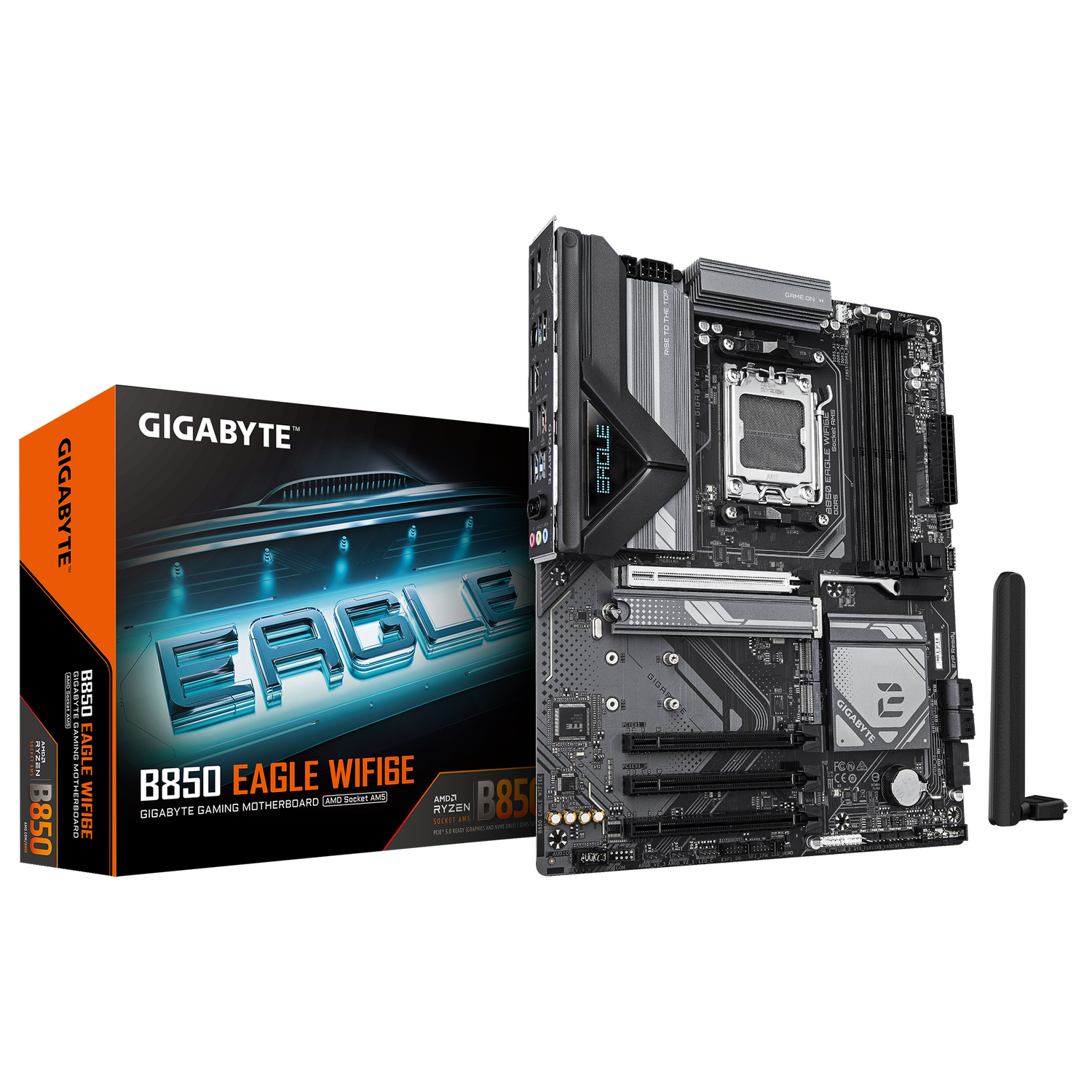 Placa de baza GIGABYTE B850 EAGLE WIFI6E, AM5, DDR5, Wi-Fi, BT, ATX, Negru "B850 EAGLE WIFI6E"