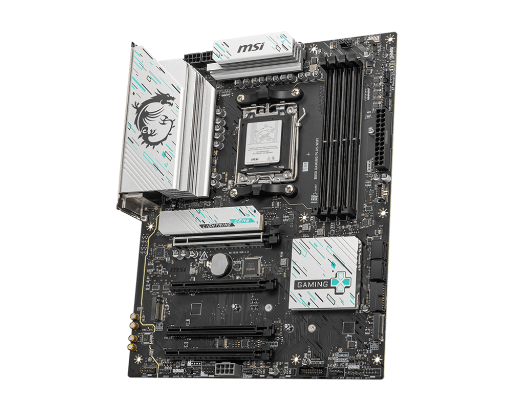 MSI B850 GAMING PLUS WIFI, ATX, Socket AM5, 4x DDR5, 4x PCIe 3.0 x16 slot, 3x M.2 slot, 4x USB 2.0, 1x USB 5Gbps, 1x USB 10Gbps, 2x USB 10Gbps Type-C, DP, 7.1 HD Audio, "B850_GAMING_PLUS_WIFI"