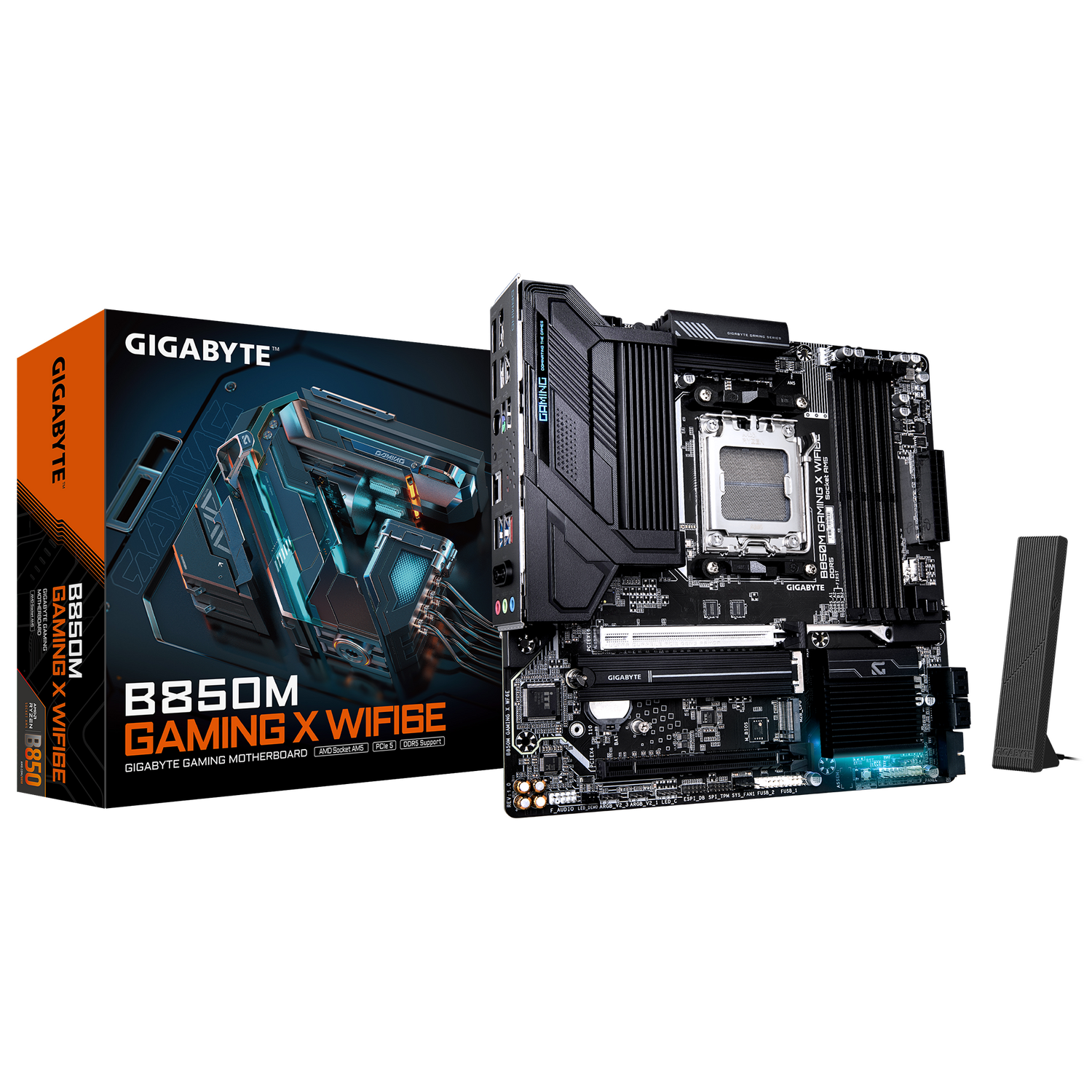 Placa de baza GIGABYTE B850M GAMING X WIFI6E, AM5, DDR5, BT, mATX, Negru "B850M GAMING X WF6E"
