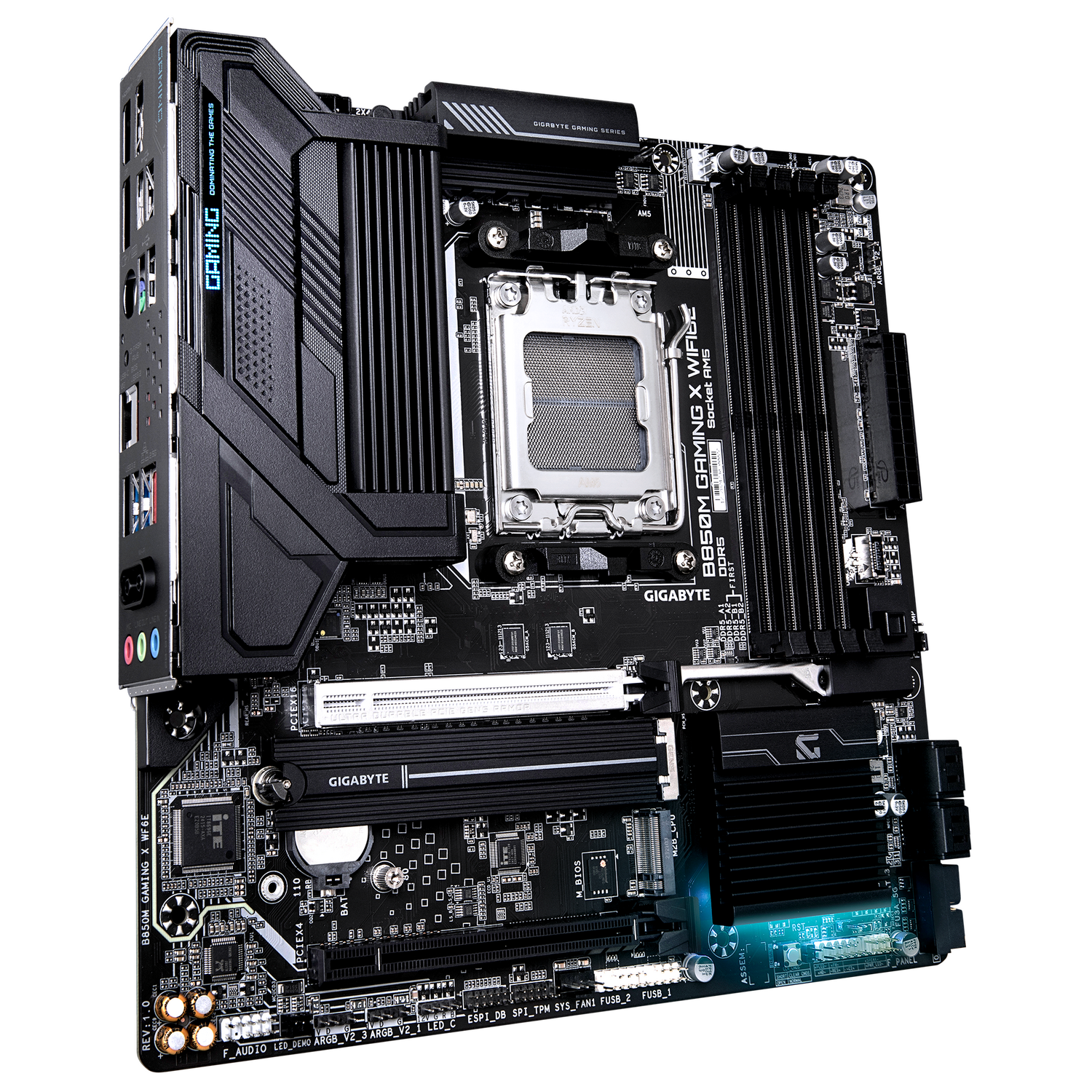 Placa de baza GIGABYTE B850M GAMING X WIFI6E, AM5, DDR5, BT, mATX, Negru "B850M GAMING X WF6E"