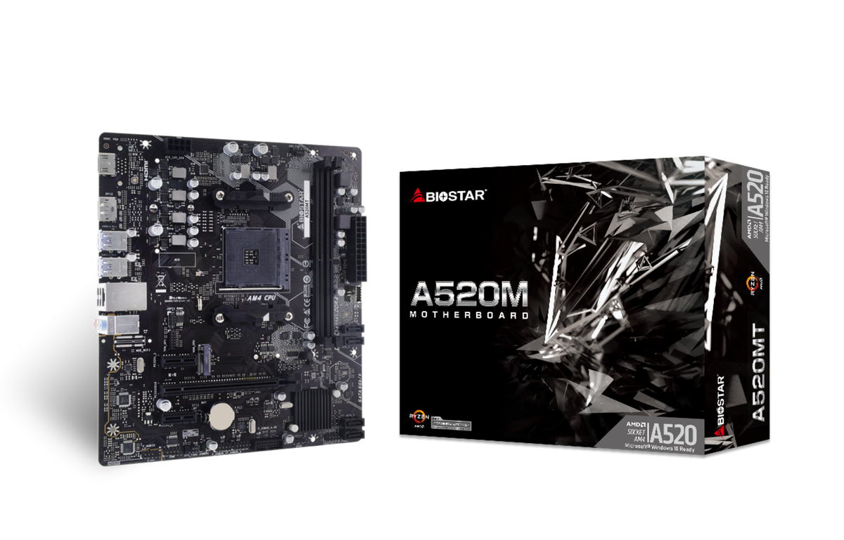 BIOSTAR Placa de baza A520MT - (A520,AM4,mATX,DDR4) 