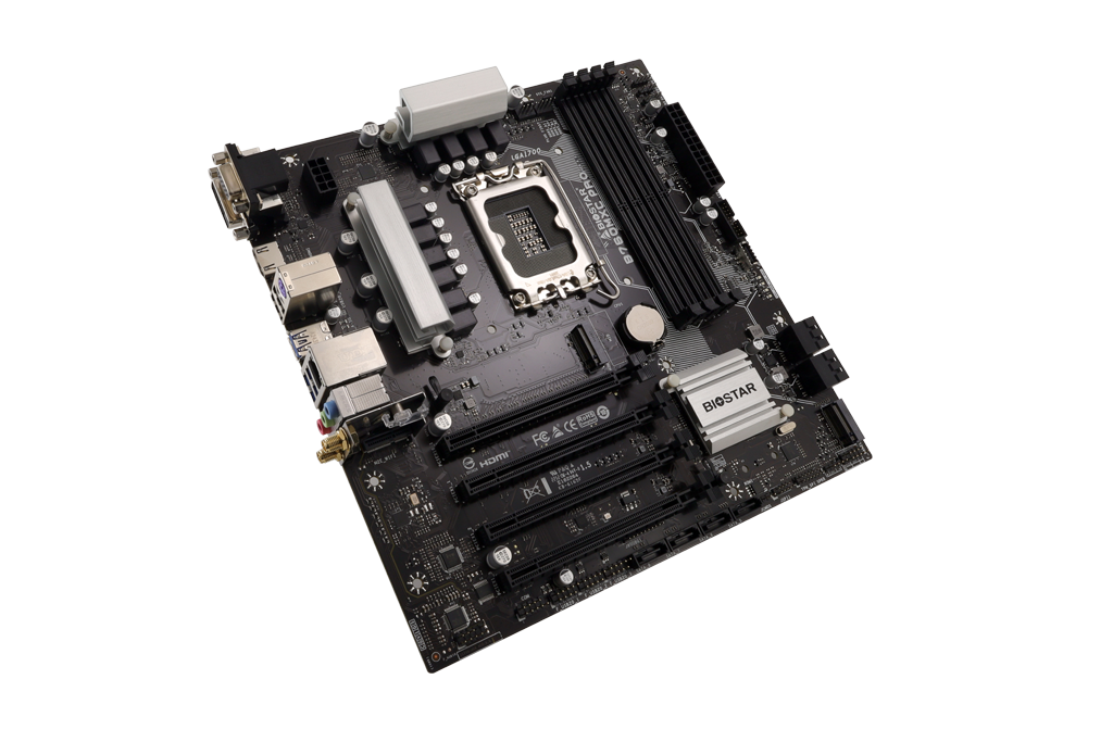 Placa de baza Biostar "B760MXC PRO", skt. LGA 1700, chipset Intel B760, mATX, 4 x DDR5 max. 256 GB, USB 3.2 gen 2, 8 x SATA, 2 x M.2, PCIe 4.0, HDMI, VGA, DVI, "B760MXC PRO"