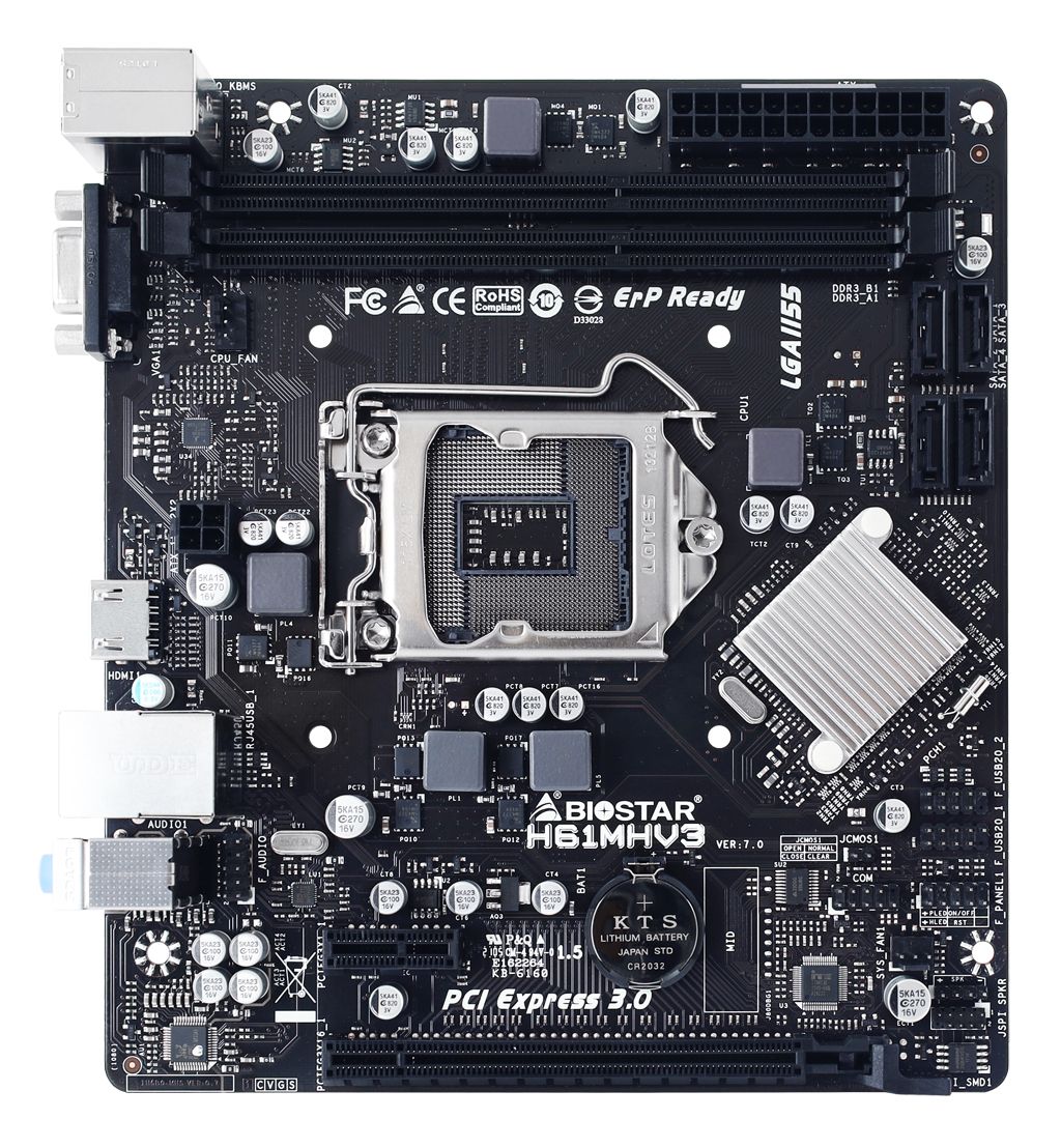 Placa de baza H61MHV3 Intel® H61 LGA 1155 (Socket H2) micro ATX "H61MHV3"