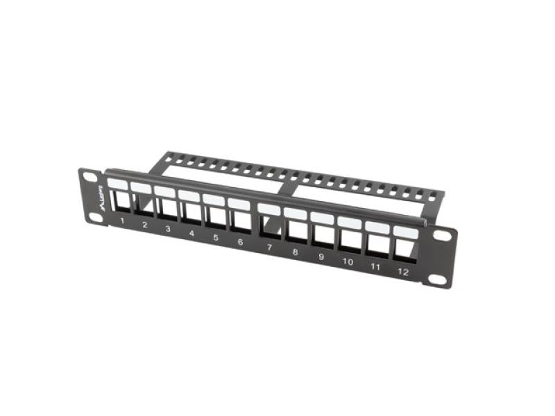 Lanberg Patch panel gol 12 porturi 1U negru