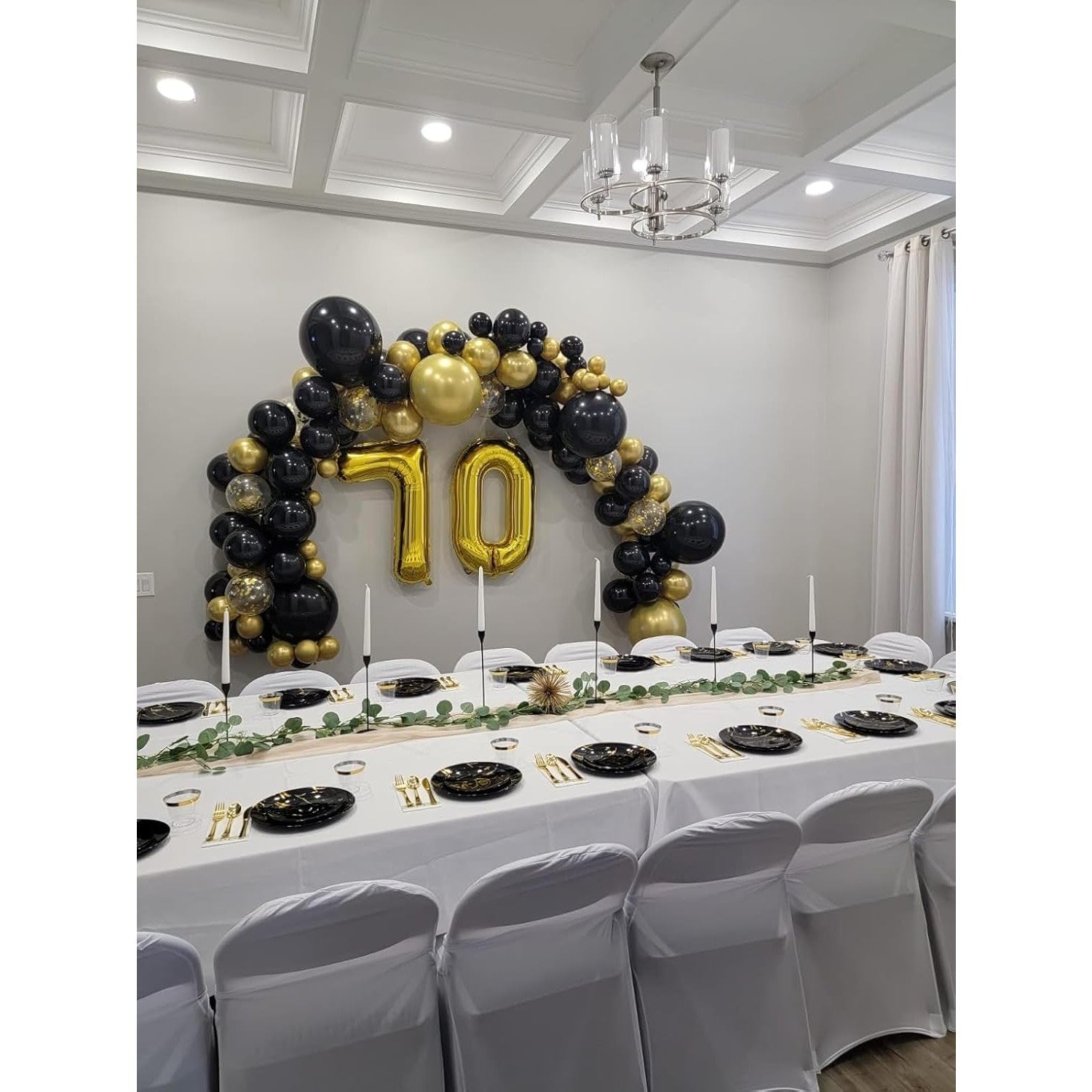 Balon din Folie Metalizata, Figurina Cifra, Tema Aniversare 40 cm, Ambalaj Individual, Pai inclus, Umflare cu Aer sau Heliu, Auriu, Cifra 0
