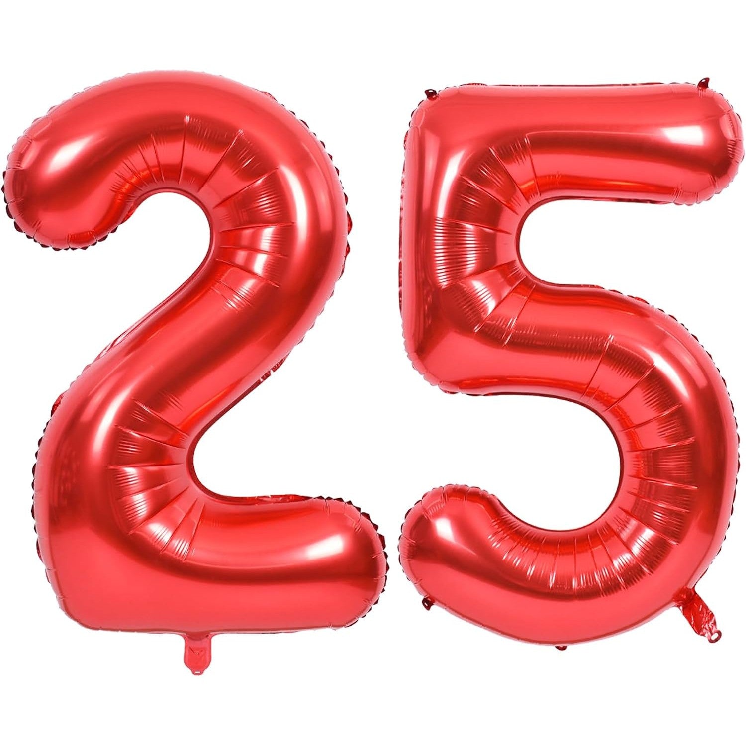 Balon din Folie Metalizata, Figurina Cifra, Tema Aniversare 80 cm, Ambalaj Individual, Pai inclus, Umflare cu Aer sau Heliu, Rosu, Cifra 5