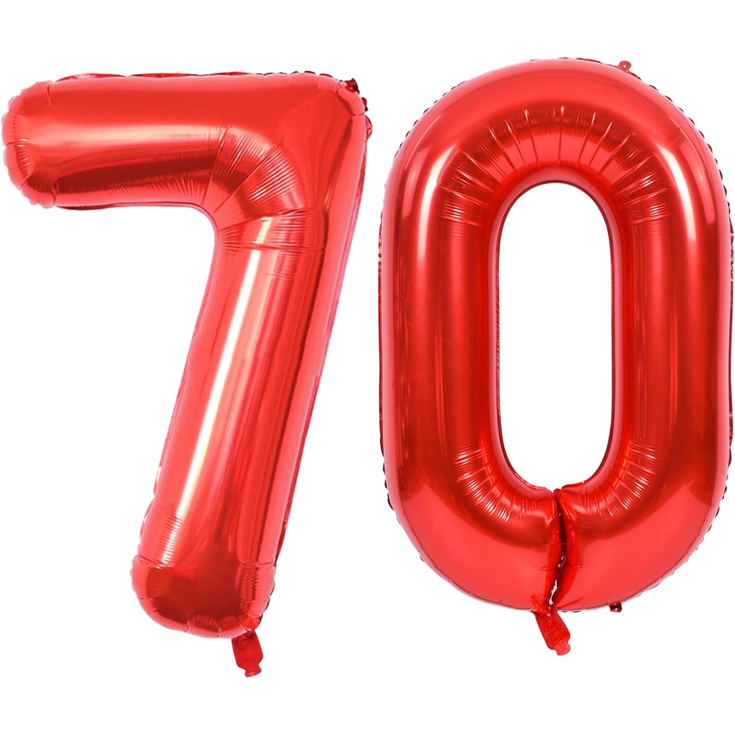 Balon din Folie Metalizata, Figurina Cifra, Tema Aniversare 40 cm, Ambalaj Individual, Pai inclus, Umflare cu Aer sau Heliu, Rosu, Cifra 0