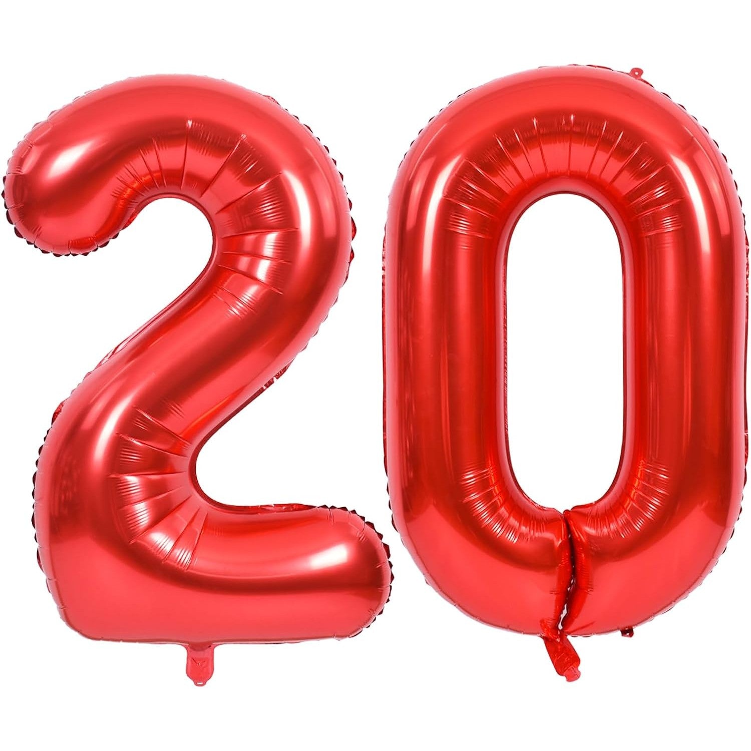 Balon din Folie Metalizata, Figurina Cifra, Tema Aniversare 40 cm, Ambalaj Individual, Pai inclus, Umflare cu Aer sau Heliu, Rosu, Cifra 0