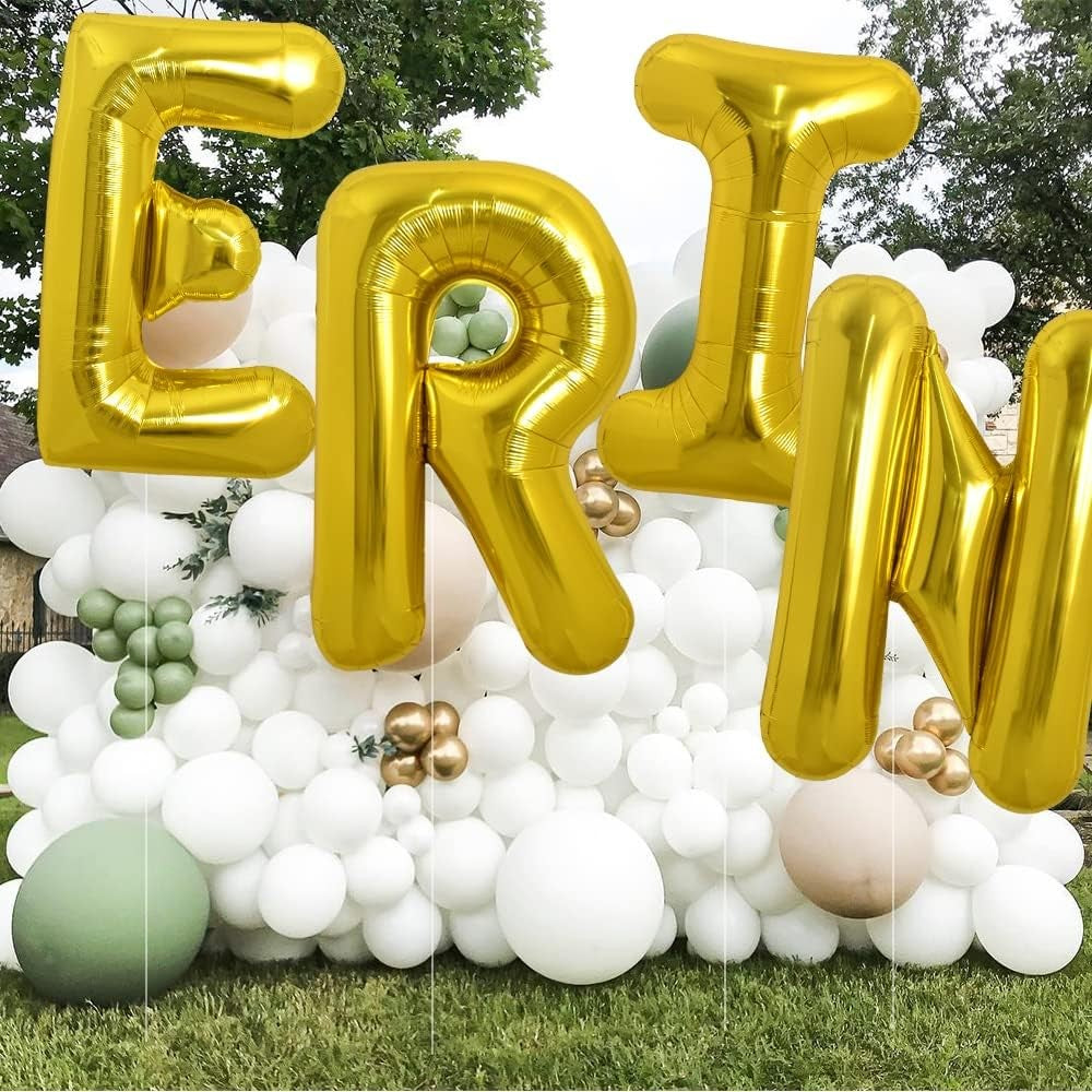 Balon Folie Metalizata Litera R, Flippy, 80 cm, Umflati cu Heliu sau Aer, Ambalaj Individual, Pai inclus, Auriu