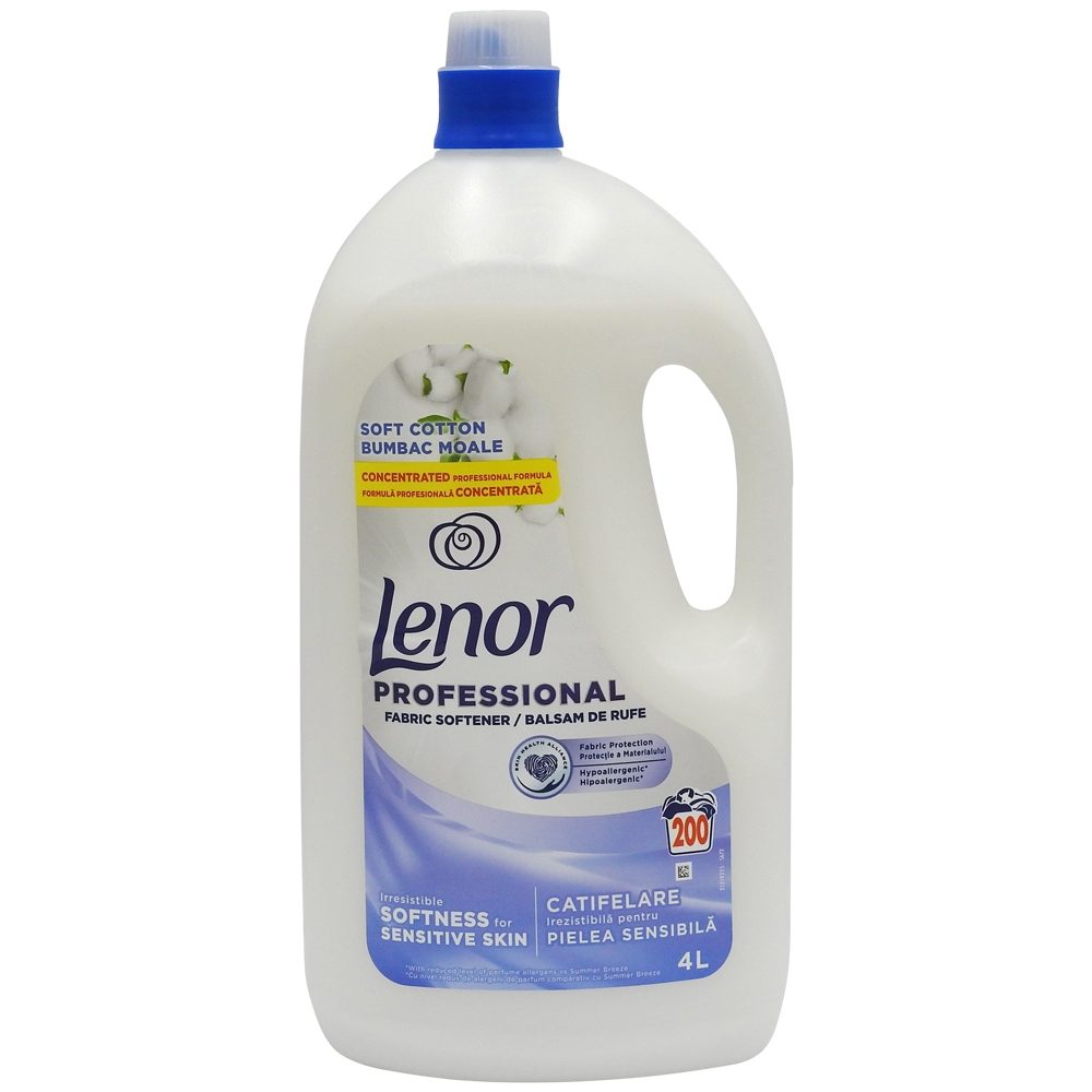 Balsam pentru Rufe, Lenor, 4 L Professional Bumbac Moale 200 spalari