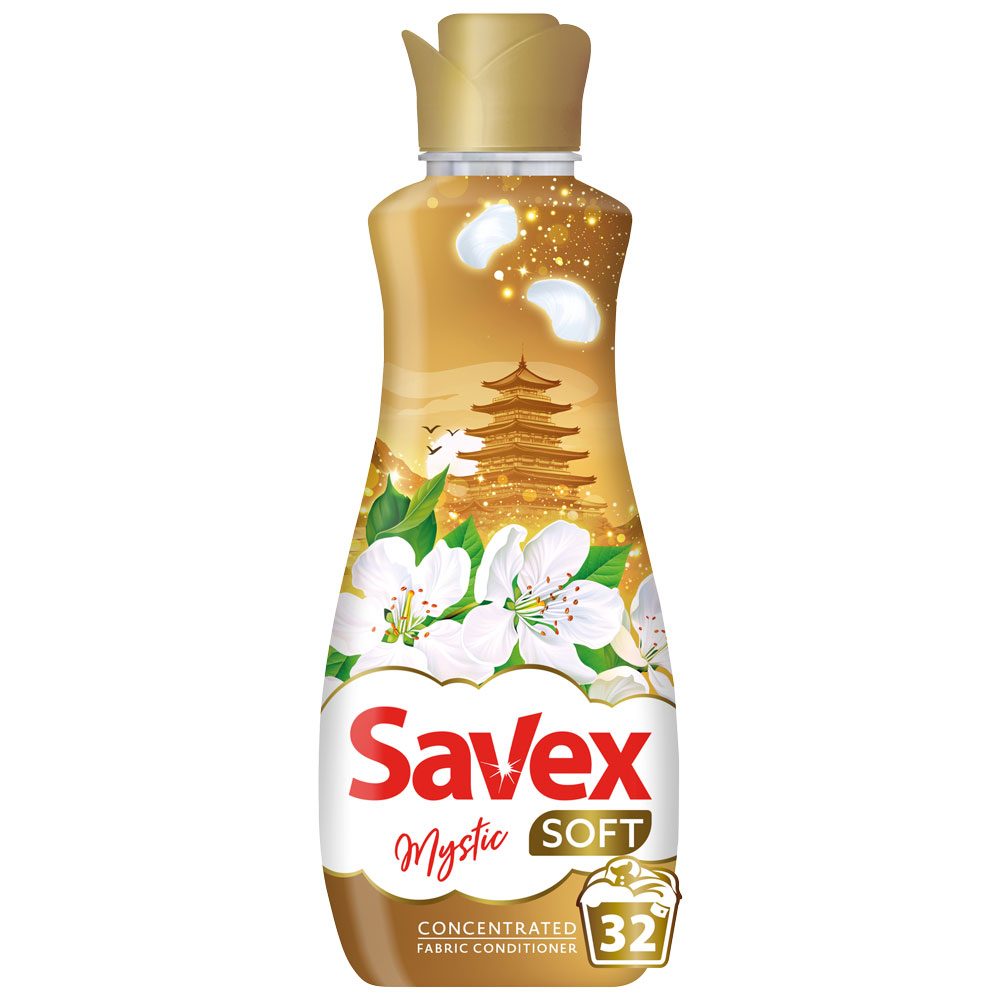 Balsam pentru Rufe, Savex Soft, 800 ml, Concentrat Mystic, 32 spalari