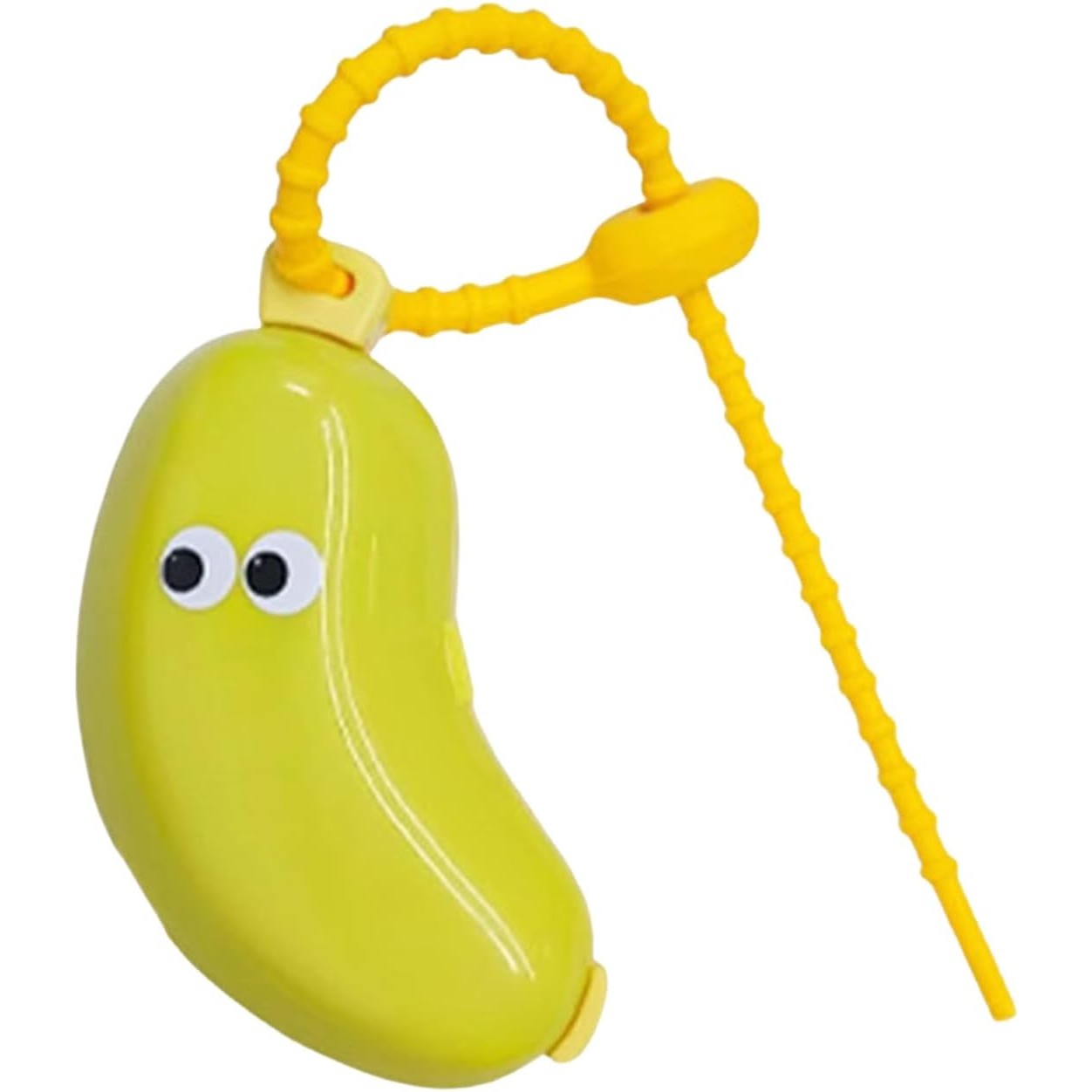 Capac Protector pentru Periuta de Dinti, cu Recipient Pasta de Dinti, Portabil, cu Agatatoare, din Plastic 8.7 x 3 cm, Verde/Galben
