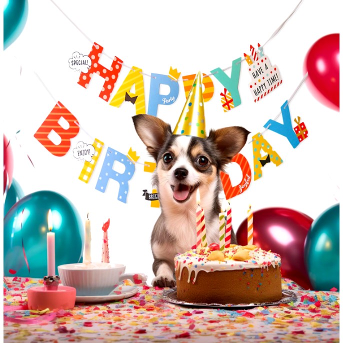 Banner Happy Birthday 100x200 cm, Rola de Ata Inclusa, Tematica Aniversare, Multicolor