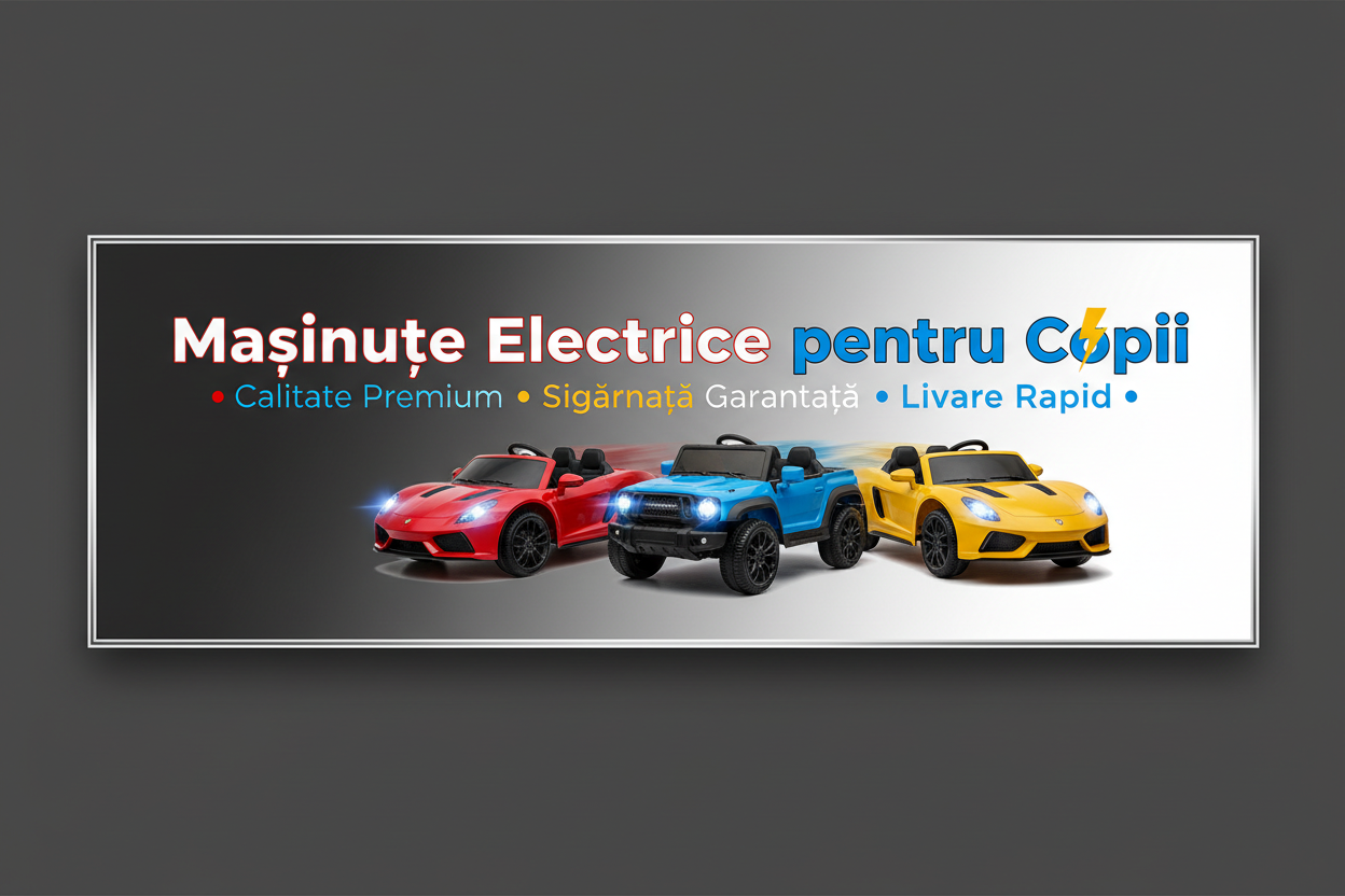 Banner Mașinuțe Electrice Copii - Profesional