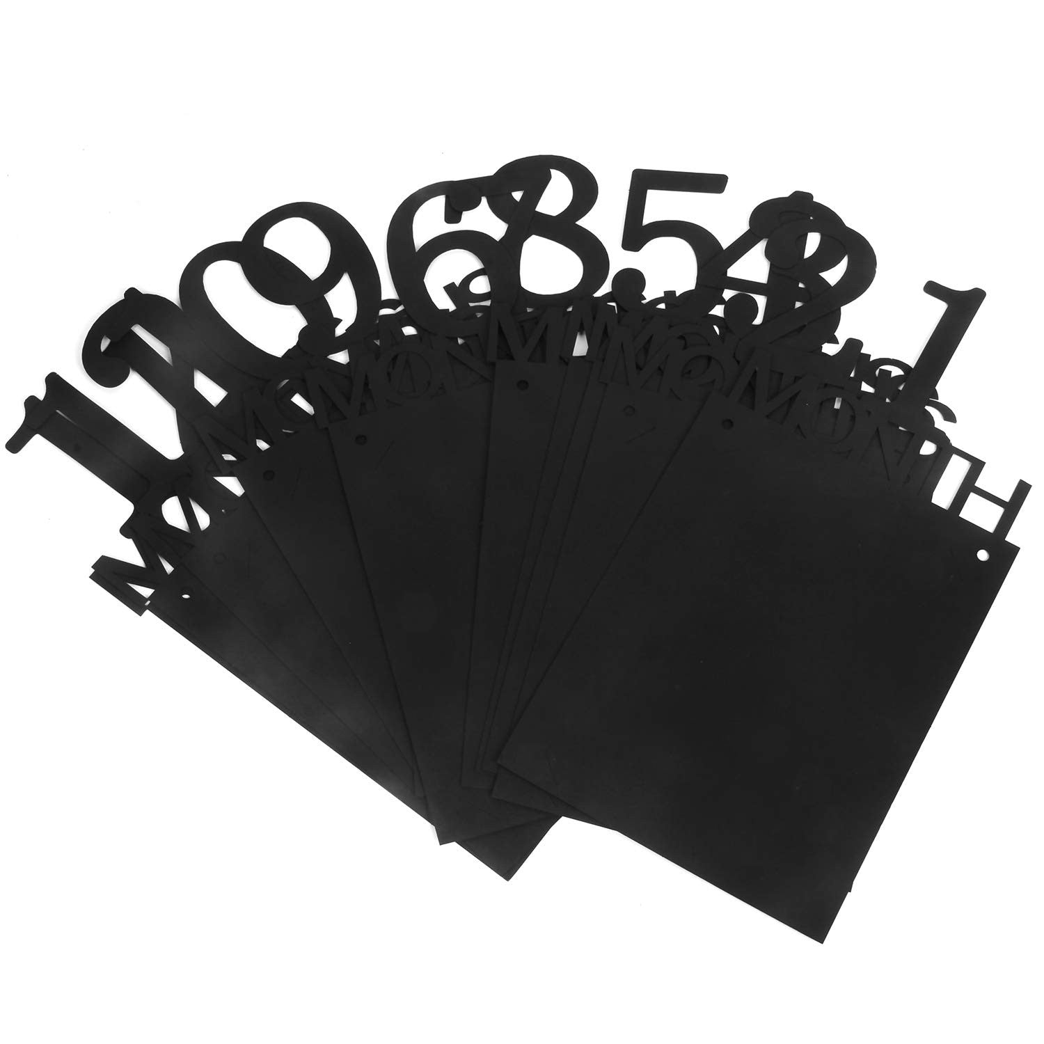 Banner pentru Poze, 15.2x10.2 cm, Tema Prima Aniversare, Model Primele 12 Luni, Rola Ata Inclusa, Negru