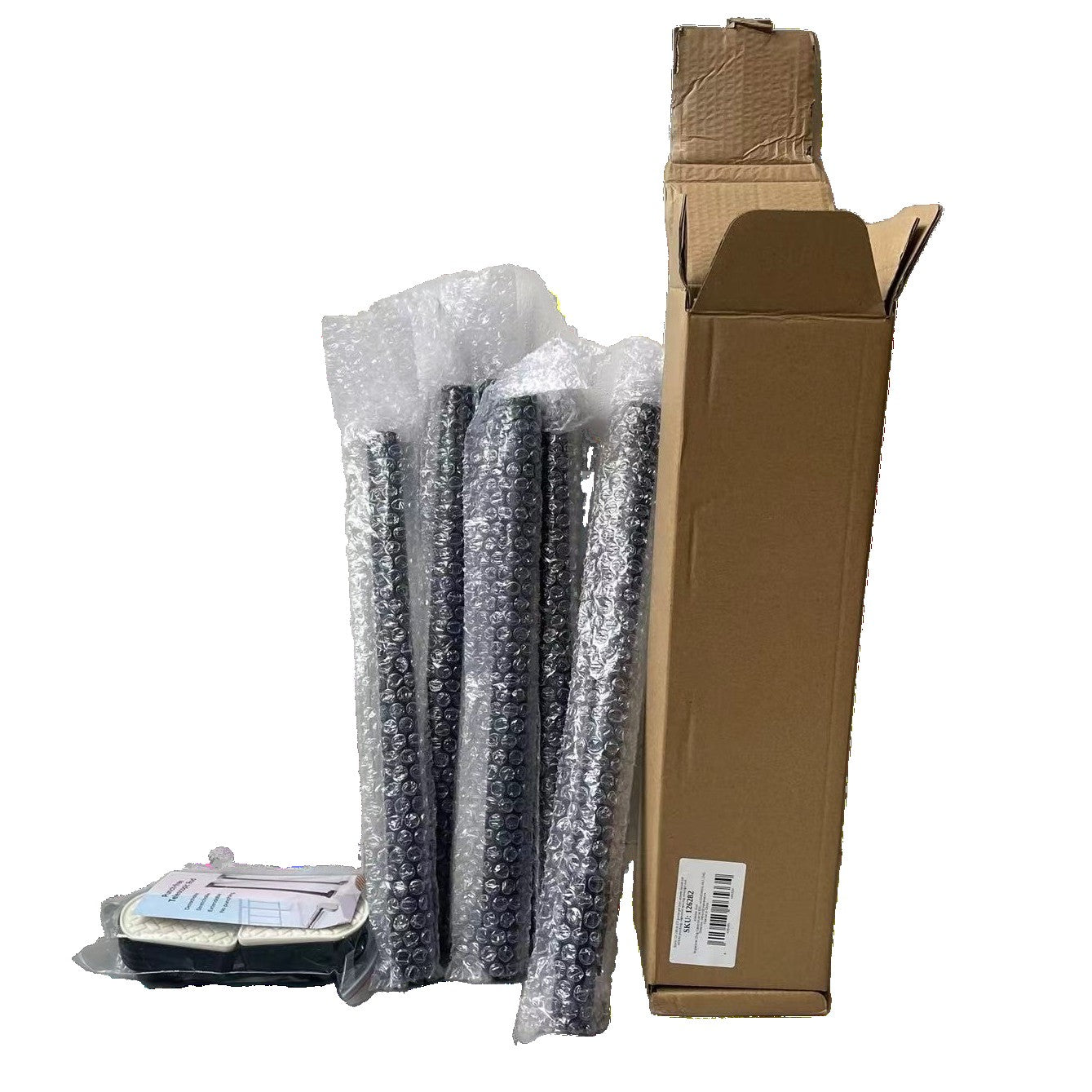 Bara Telescopica Multifunctionala, Flippy, din Otel Inoxidabil si ABS, Utilizare Universala, Extensie 185 - 205 cm, Fara Perforare Perete, Negru