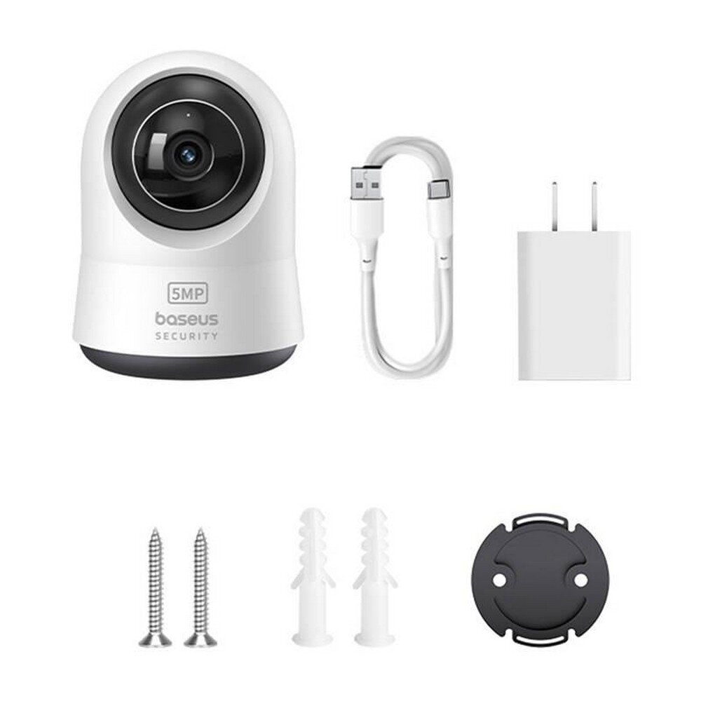 CAMERA IP Interior Baseus Security P1 Pro, 3K, 5MP 2880 x 1620, unghi pana la 360 grade, wireless, slot SD card, "S0TV022132" (timbru verde 0.8 lei) - 6932172662493