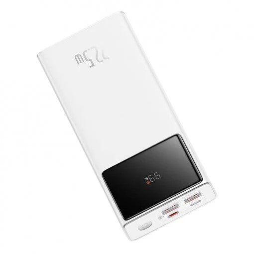 POWER BANK Baseus Star-Lord Digital Display, 30000mAh, 22.5W, 2 x USB; 1 x USB Type-C, digital display pt. status baterie, total 3A, alb, "PPXJ080102" - 6932172620721