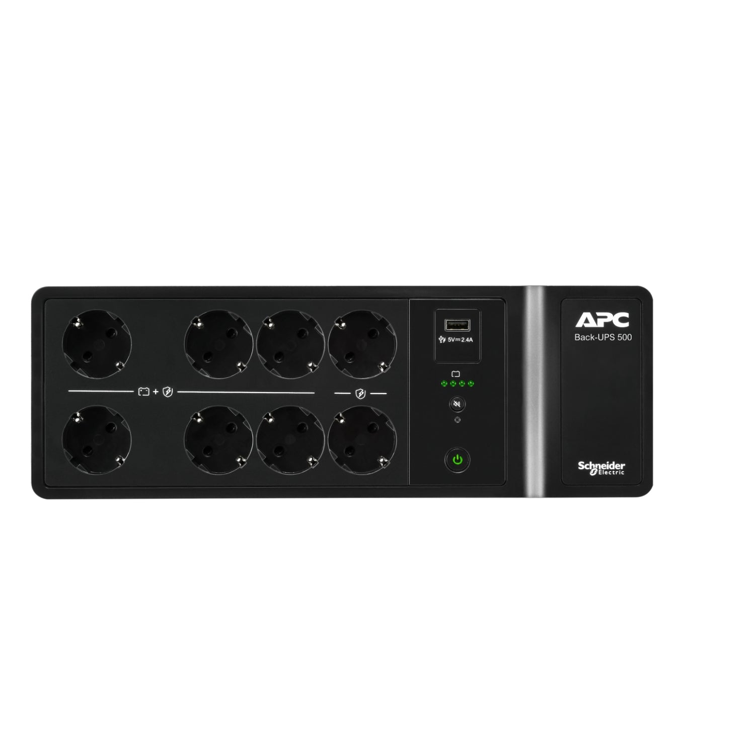 APC Back-UPS 500VA 8 schuko outlets 230V 1 USB charging port "BE500G2-GR"