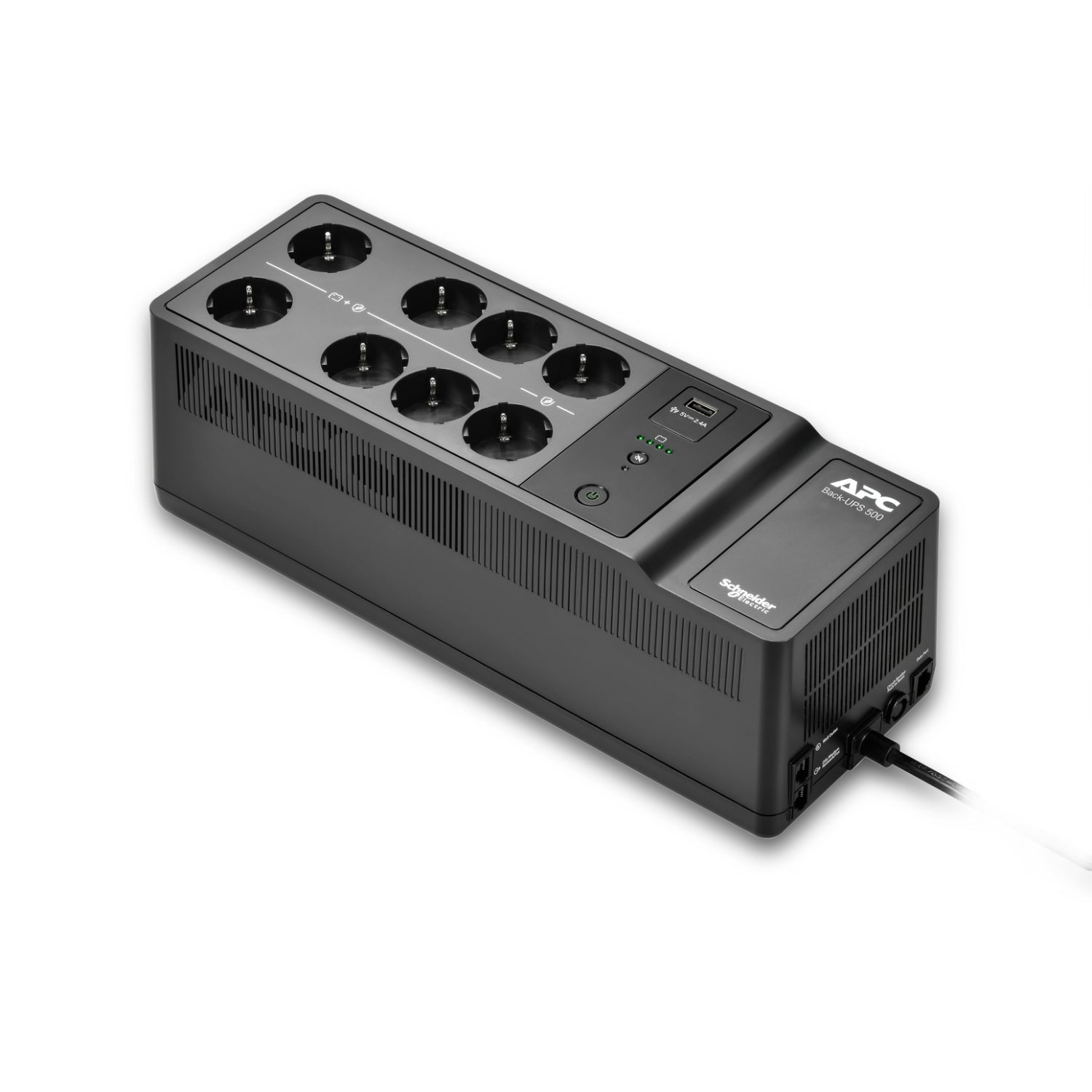 APC Back-UPS 500VA 8 schuko outlets 230V 1 USB charging port "BE500G2-GR"
