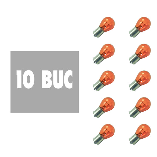 Bec auto Portocaliu PY21W- BAU15s 12V 21W - set de 10 - CARGUARD