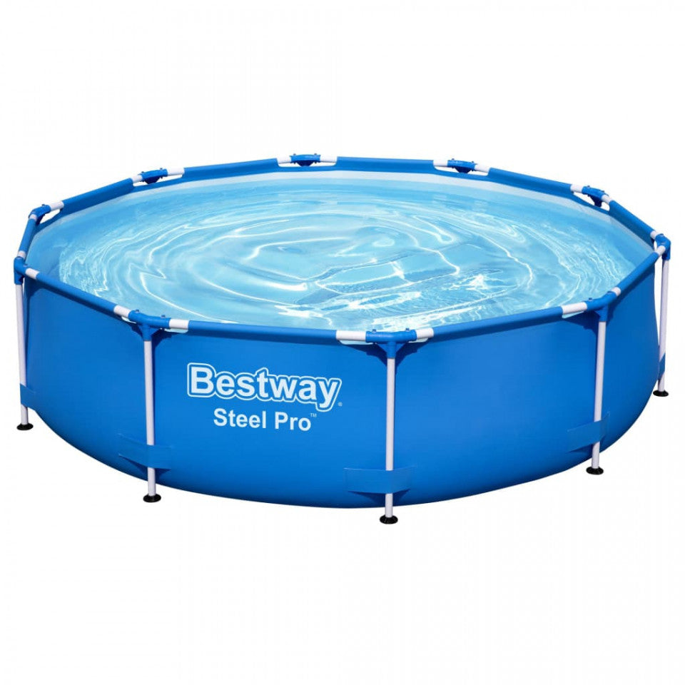 Piscina cadru metalic Bestway, 305x76 cm, 4500 litri, cu pompa de filtrare