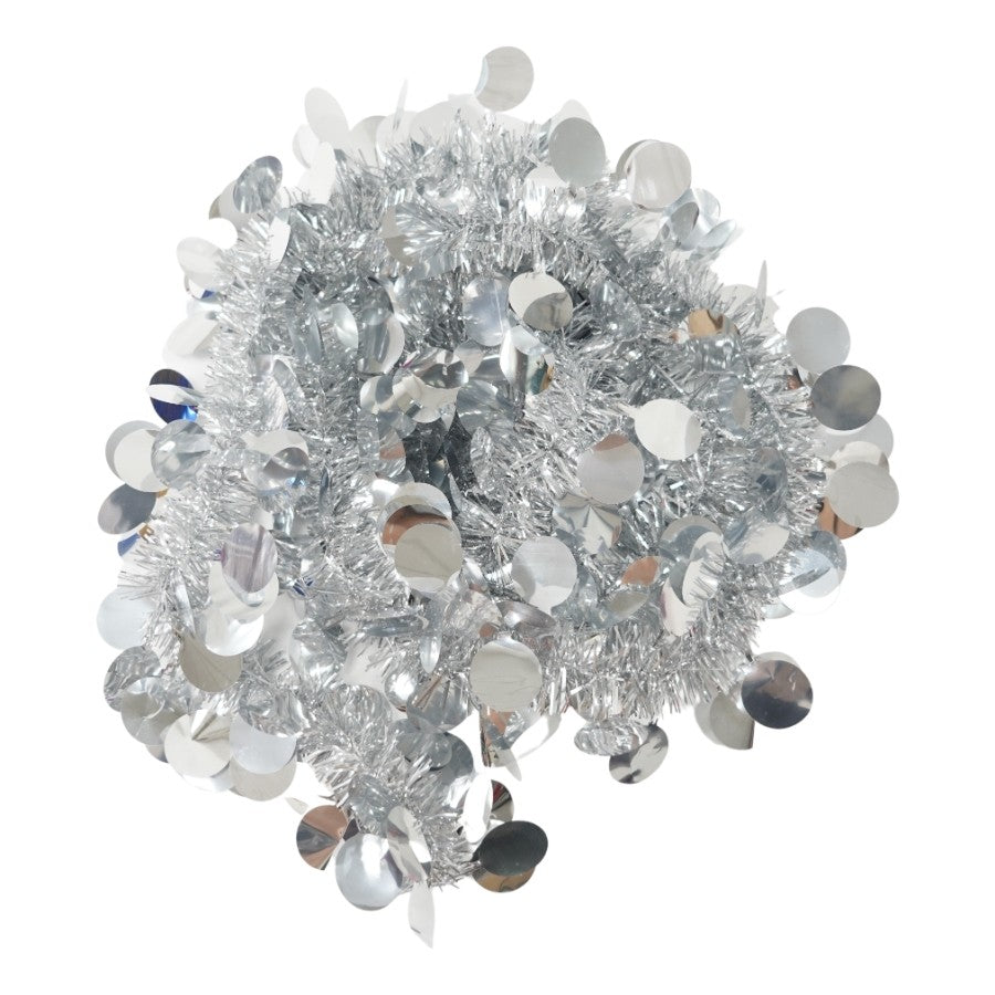 Beteala Craciun, argintiu, marimea: 2 m x 11 cm material:folie PVC, interior/exterior
