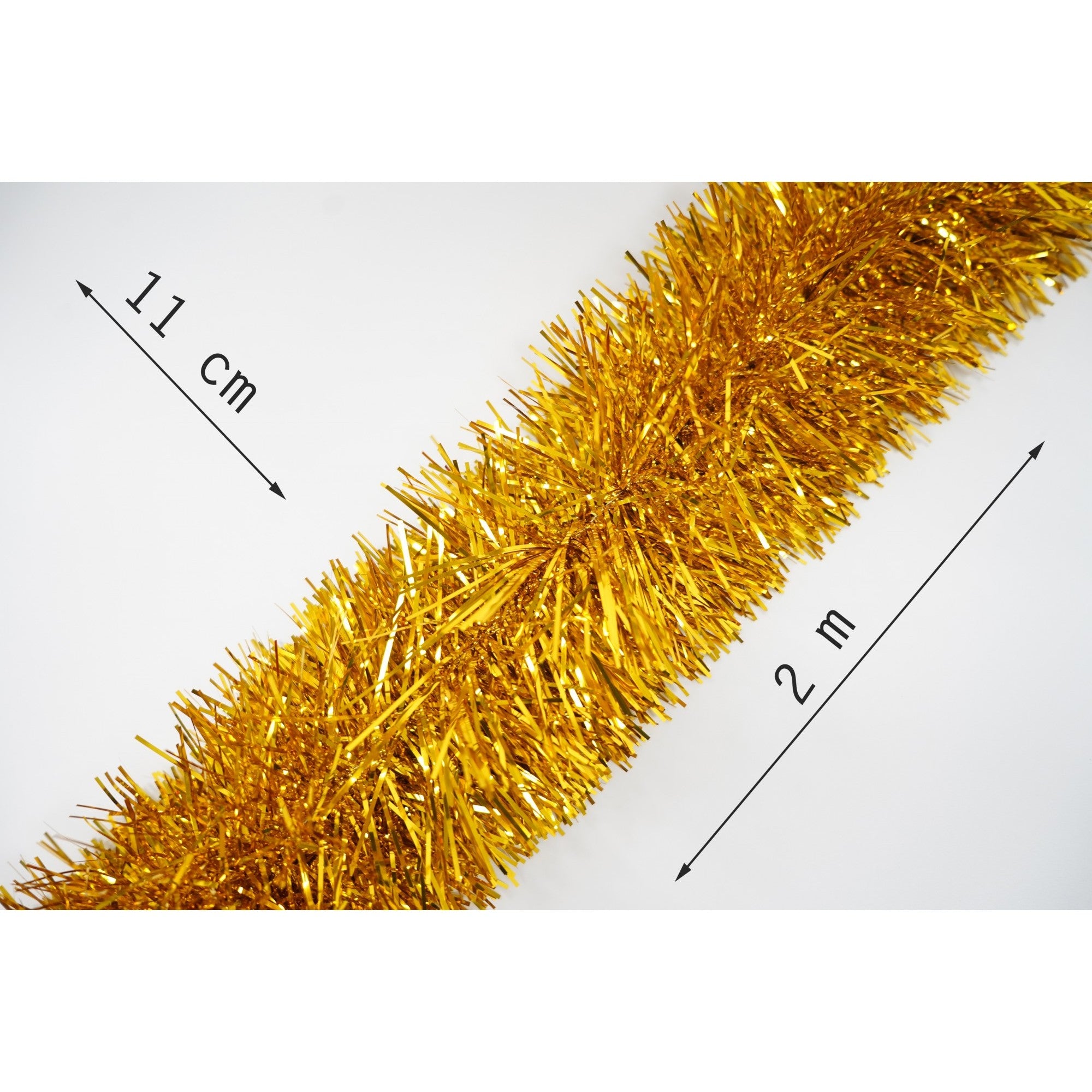 Beteala Craciun, aur, marimea: 2 m x 11 cm material:folie PVC, interior/exterior